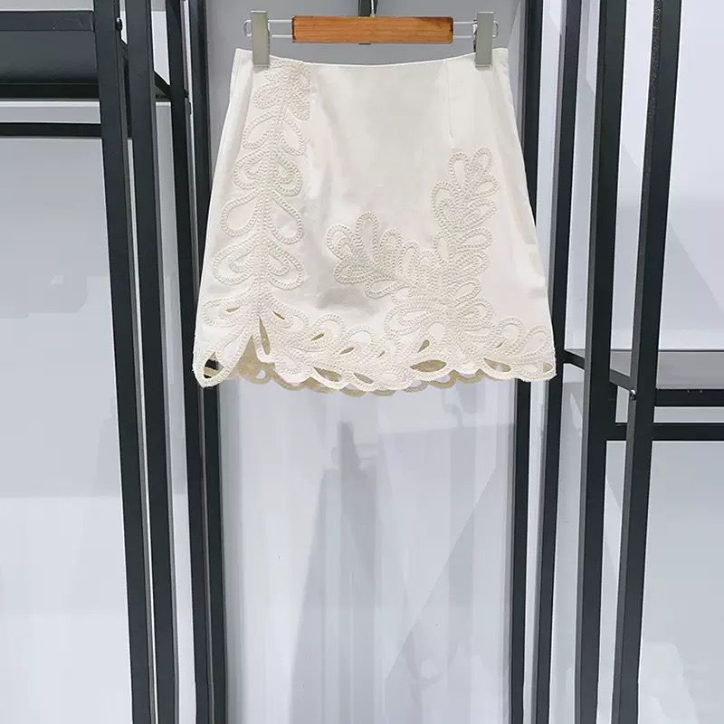 Ivory Lace Elegance Skirt Set