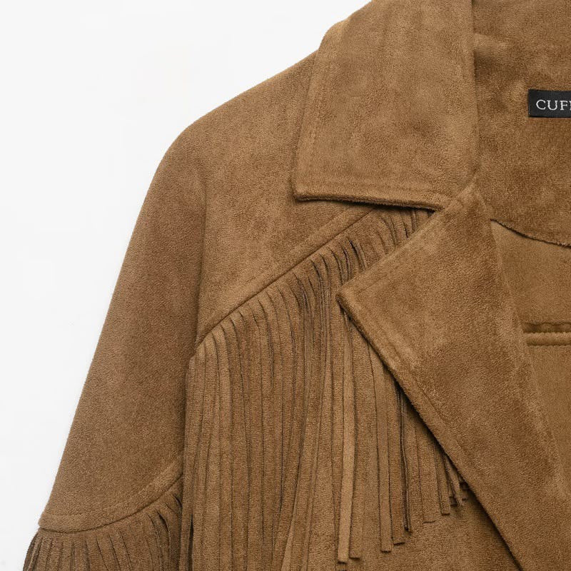 Western Fringe Suede Jacket