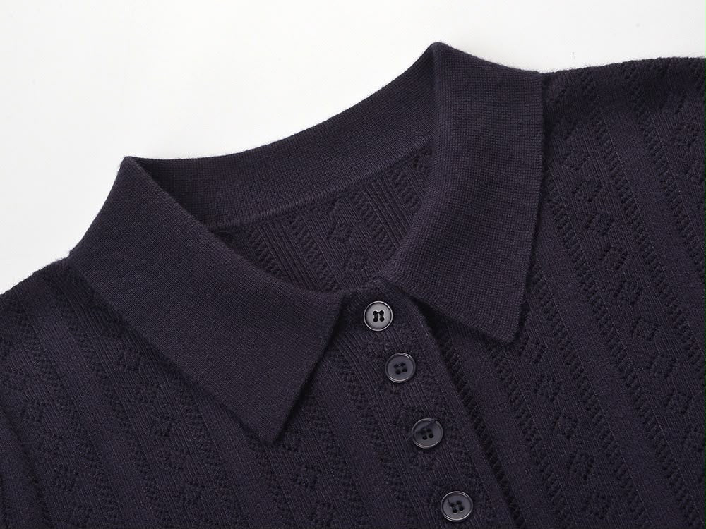 Midnight Bow Pointelle Cardigan
