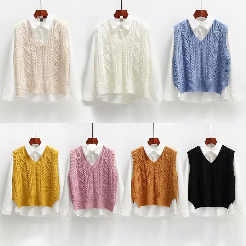Knit Vest & Shirt Set