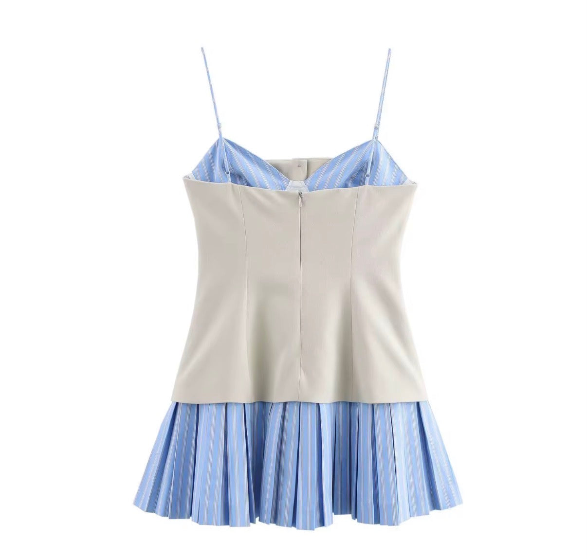 Layered Corset Pleated Mini Dress