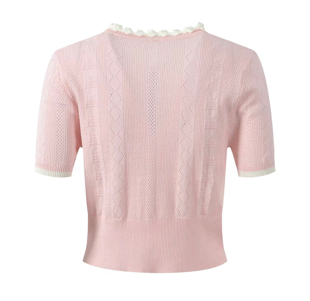 Pearl Trim Knit Top
