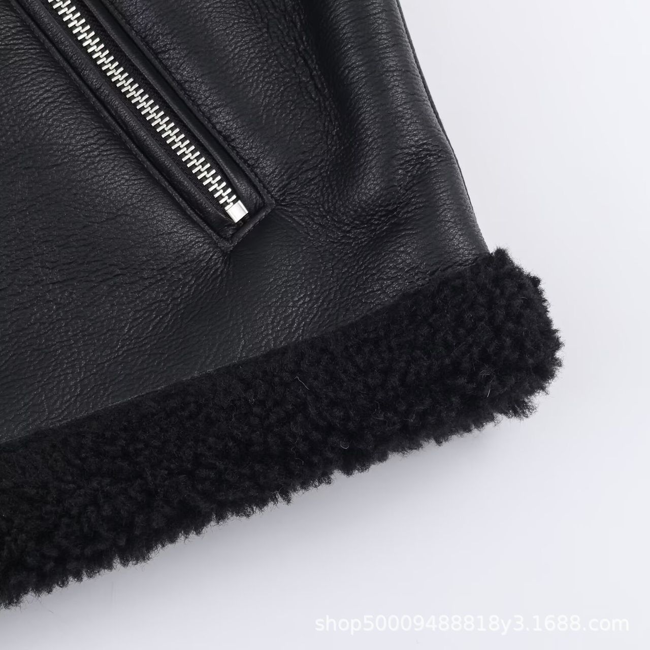 Arctic Noir Shearling Jacket