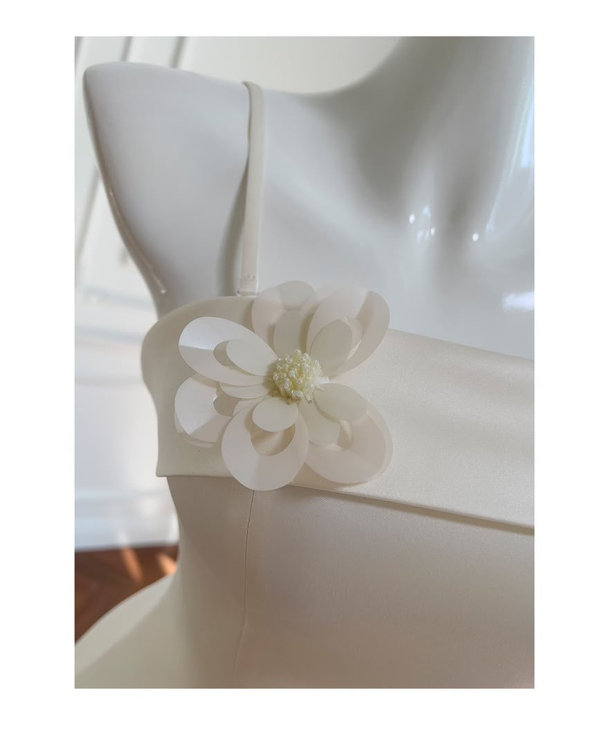 Ivory Blossom A-Line Dress
