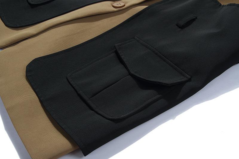 Structured Two-Tone Belted Blazer