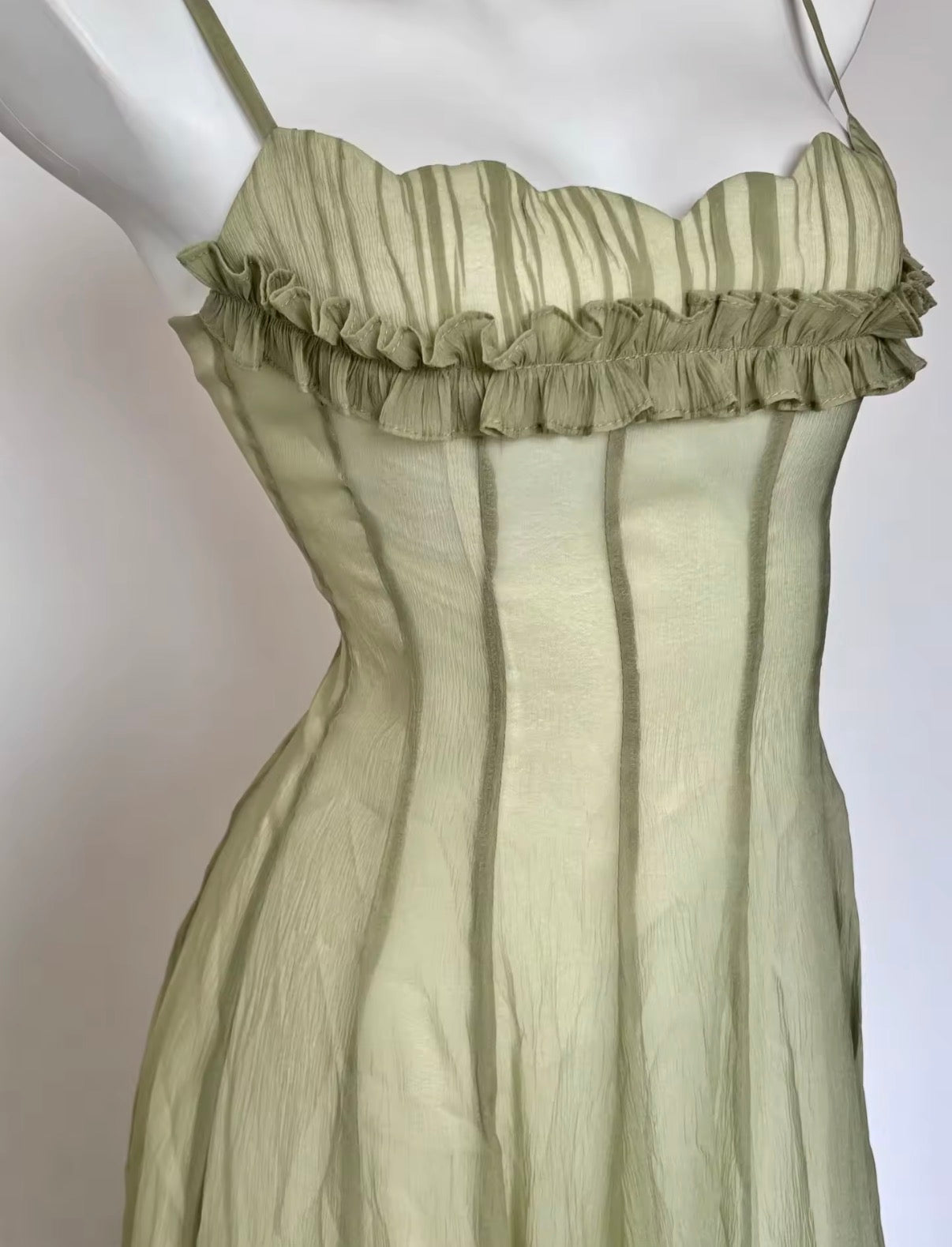 Ruffled Corset Flow Dress