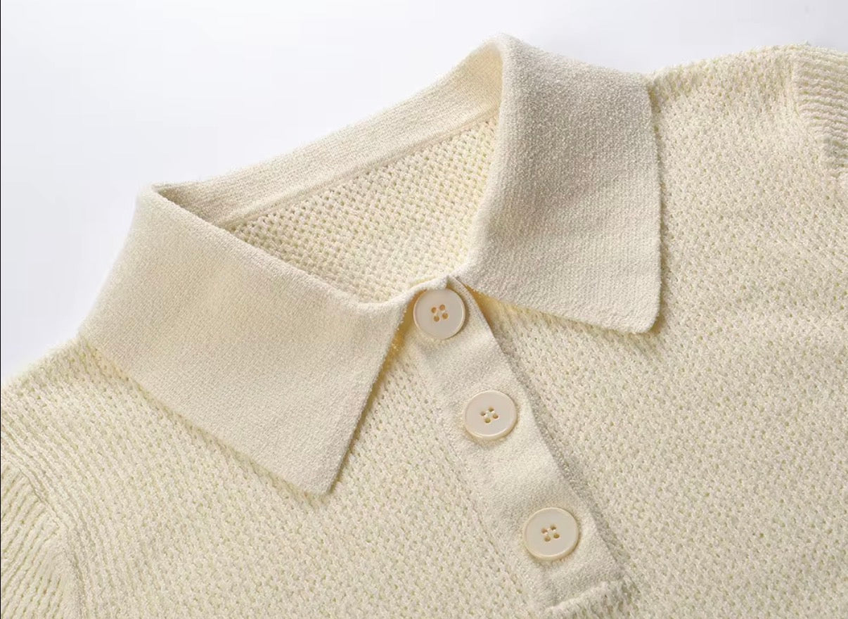 Monaco Knit Polo Top