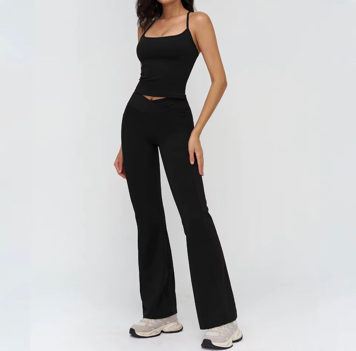 Contour Sculpt V-Waist Flare Leggings & Fitted Tank Active Set