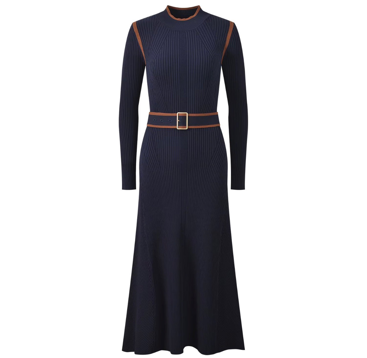 Monaco Belted Knit Maxi Dress