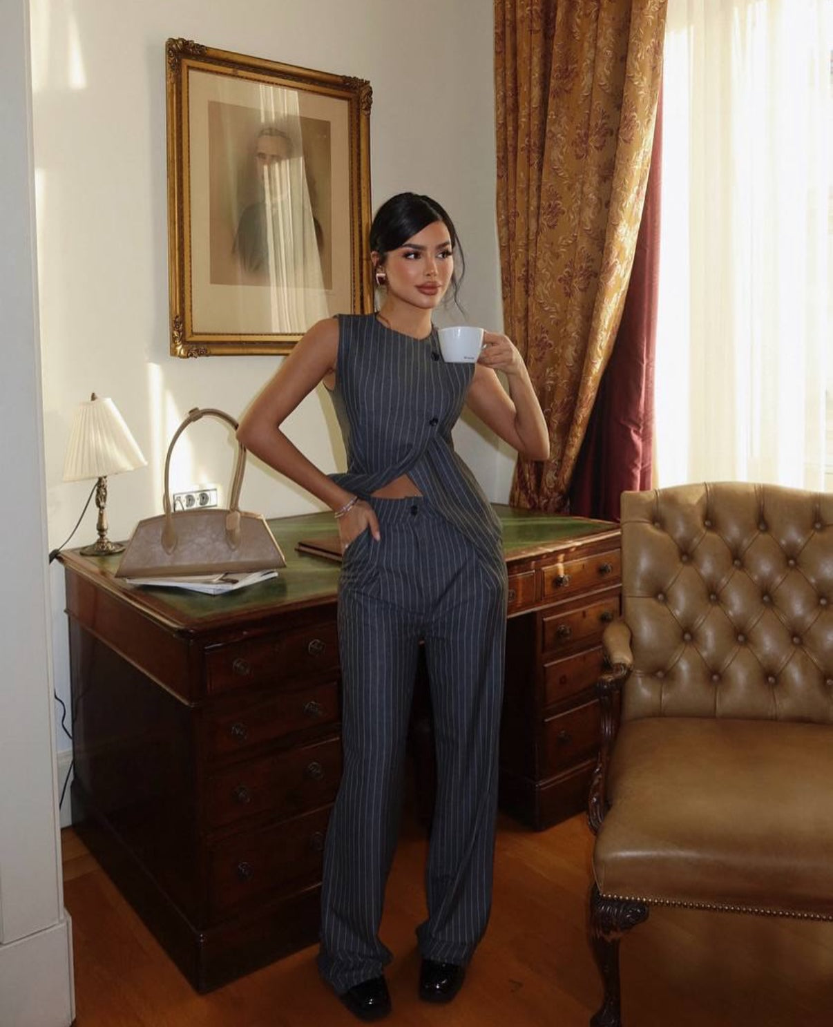 Power Muse Pinstripe Jumpsuit