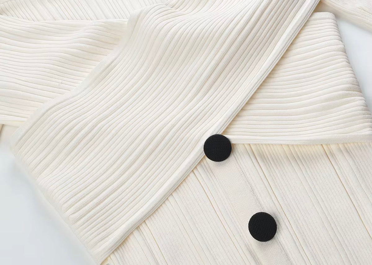 Celine Off-Shoulder Wrap Knit Top