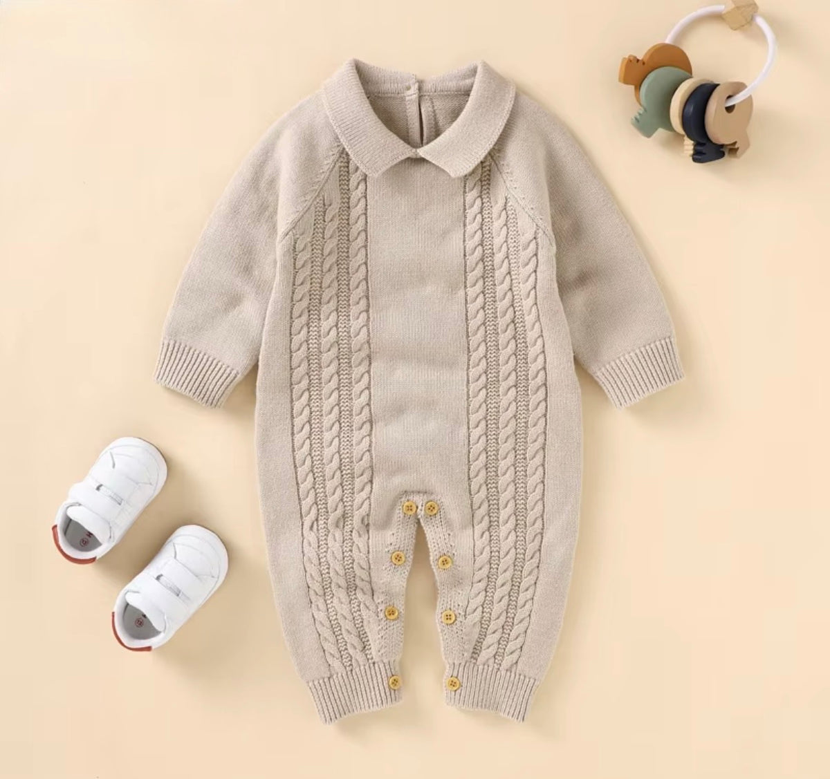 Heritage Cable Knit Romper