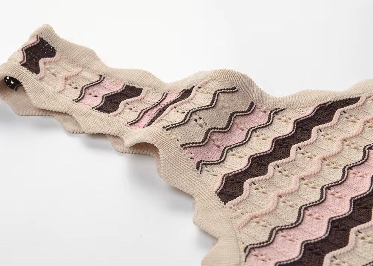 Sunset Wave Knit Dress