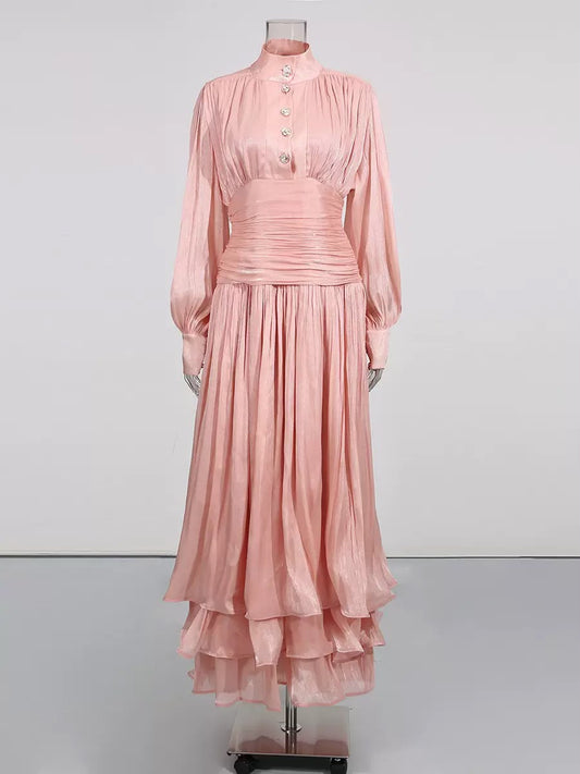 Cascade Satin Dress