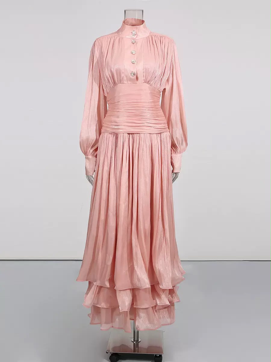 Cascade Satin Dress