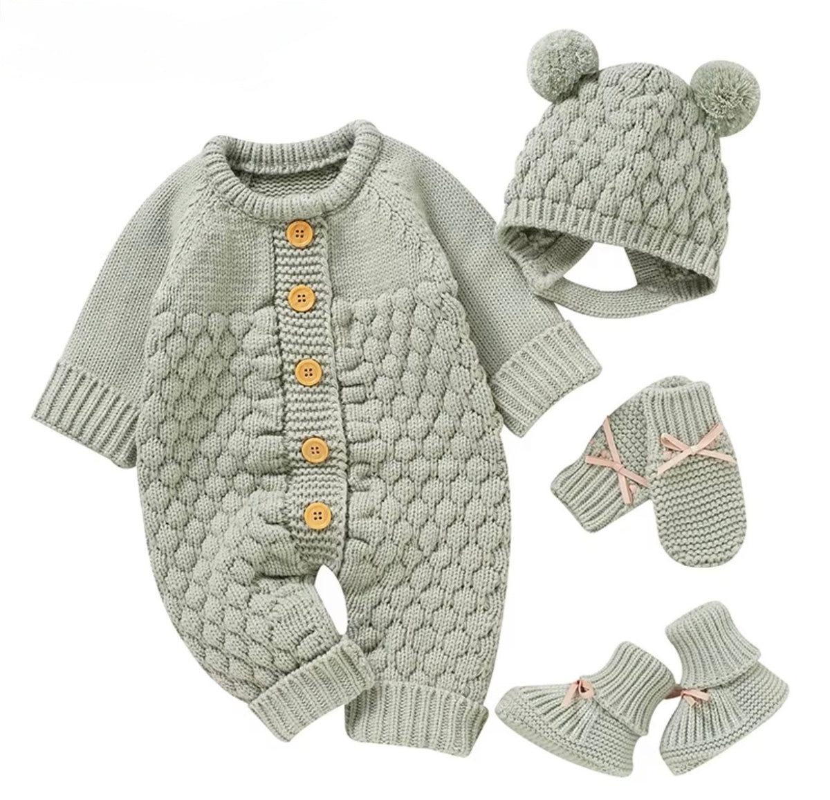 Cozy Bear Cable Knit Set