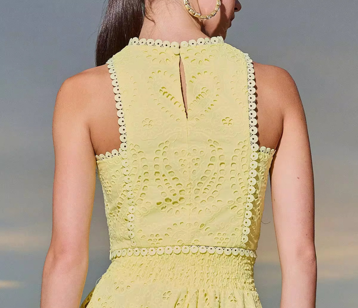 embroidered two-piece skirt set