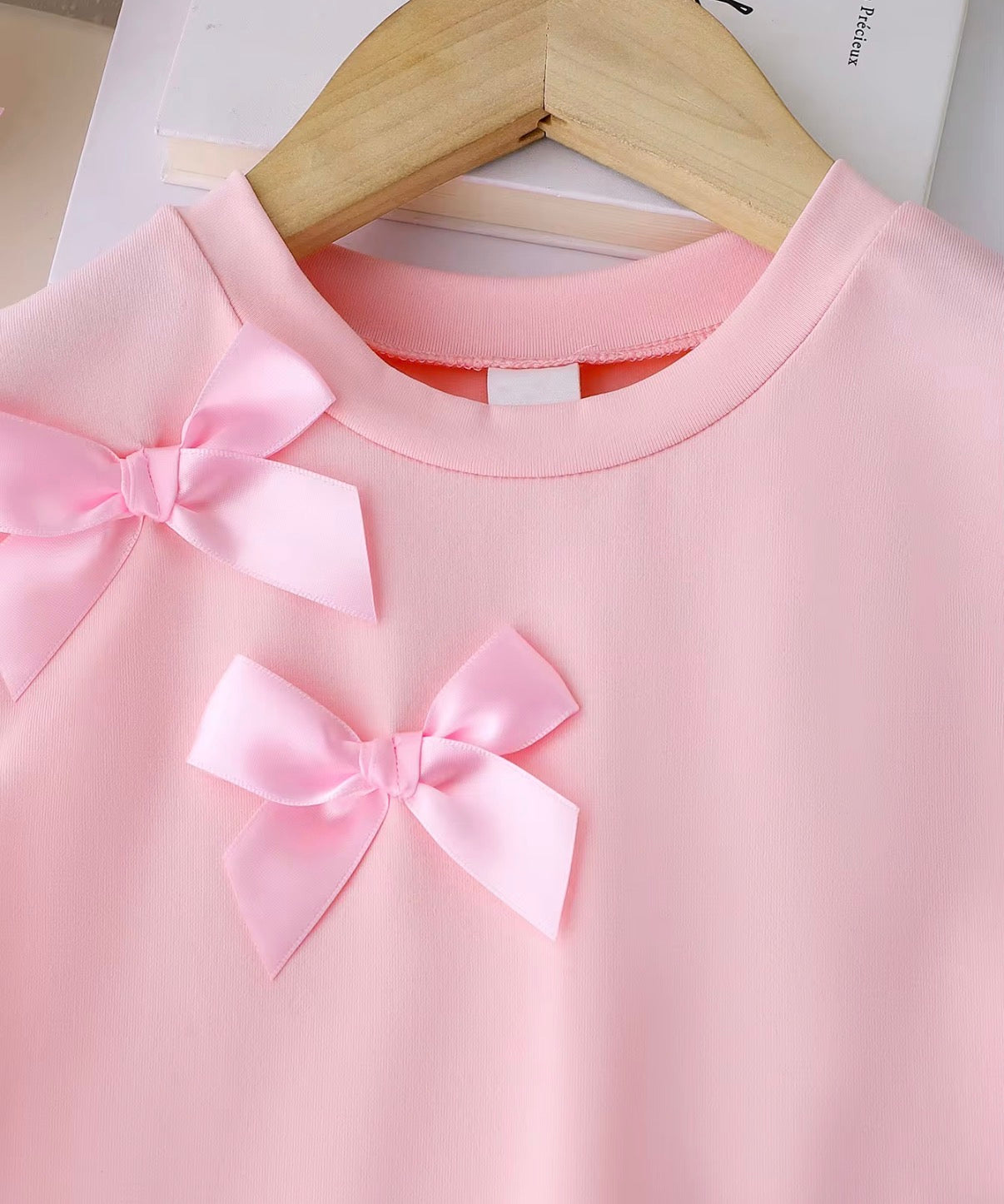Blush Bow Denim Set