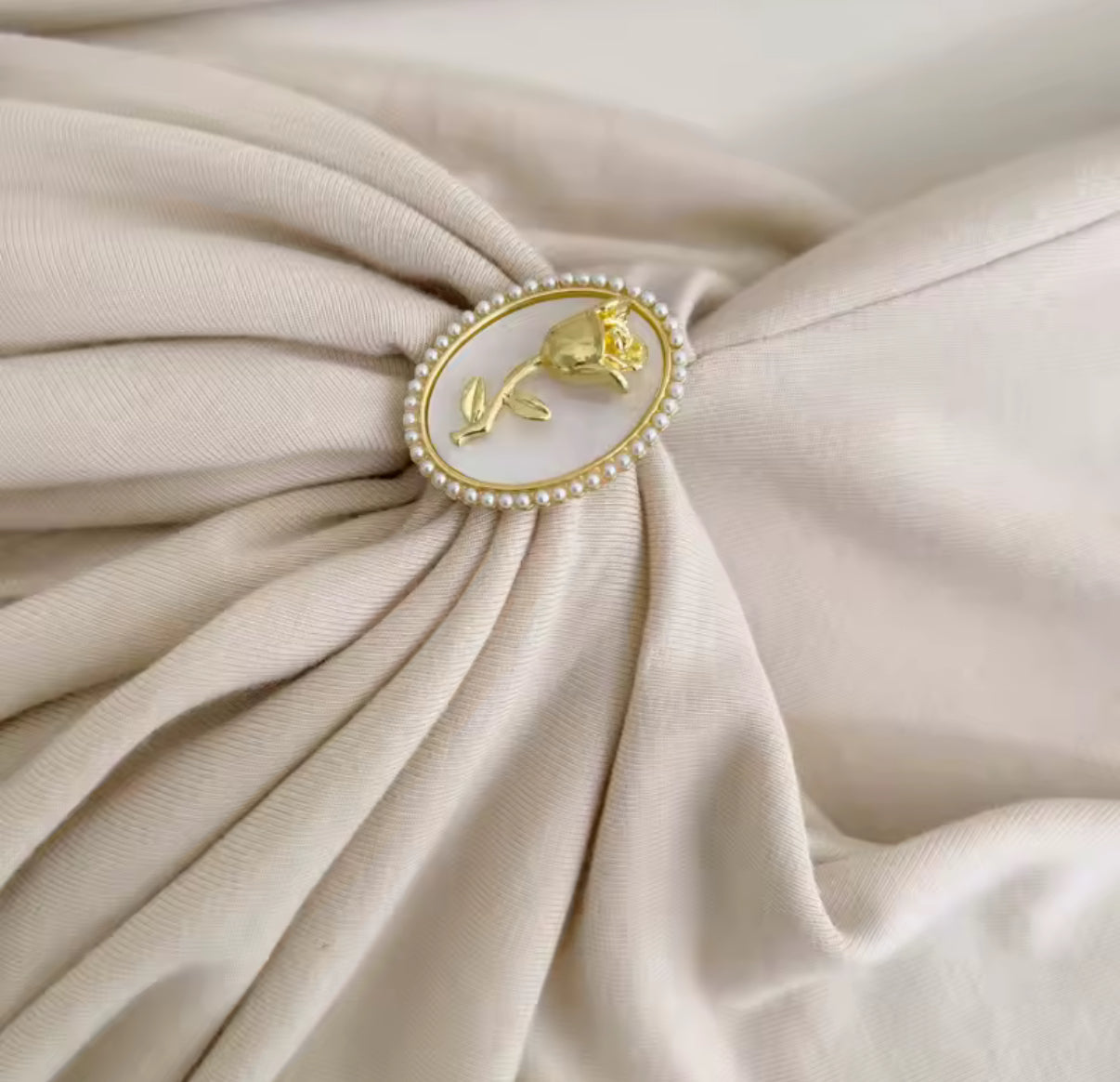 Long-Sleeve Draped Mini Dress with gold detail