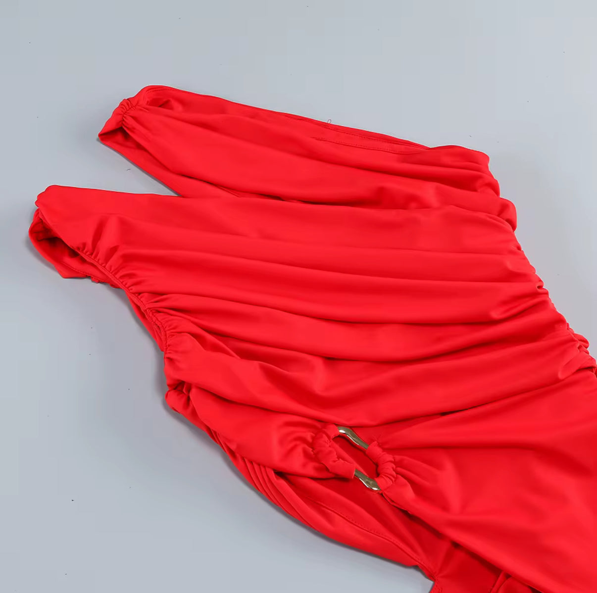 Red One-Shoulder Dress