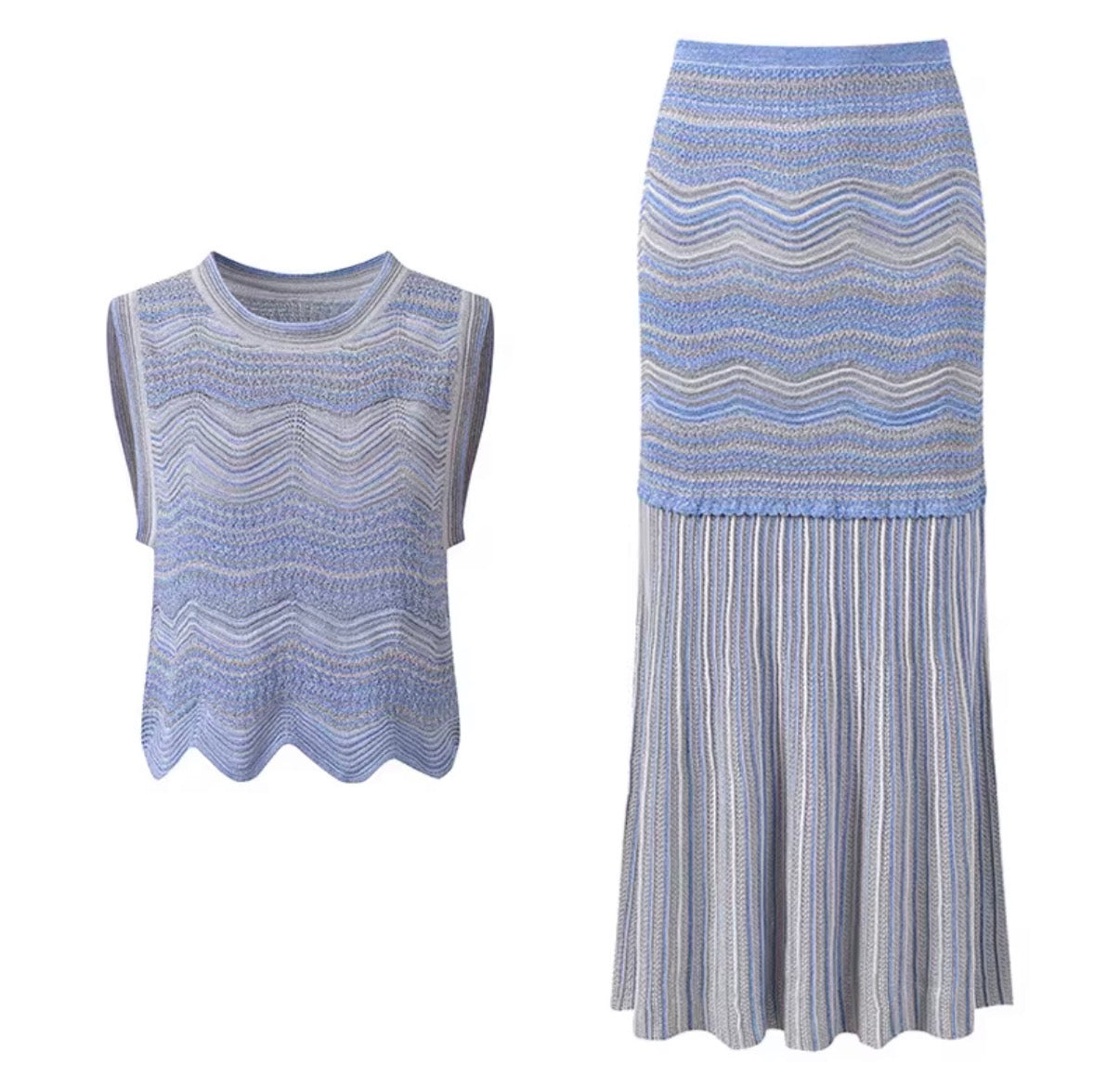 Ocean Wave Knit Set