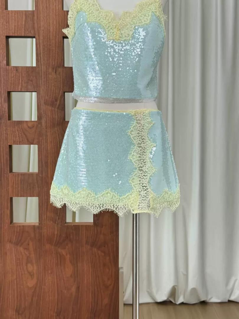 Sequin Lace Set