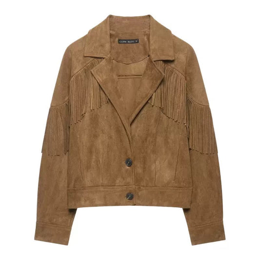 Western Fringe Suede Jacket
