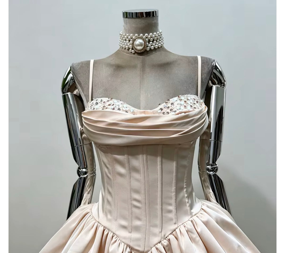 Crystal Corset Bubble Mini Dress