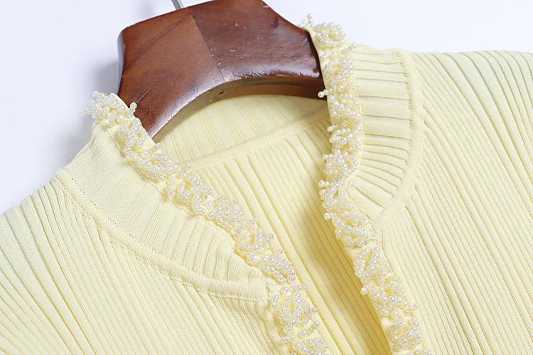 Ruffle Edge Knitted Two-Piece skirt Set