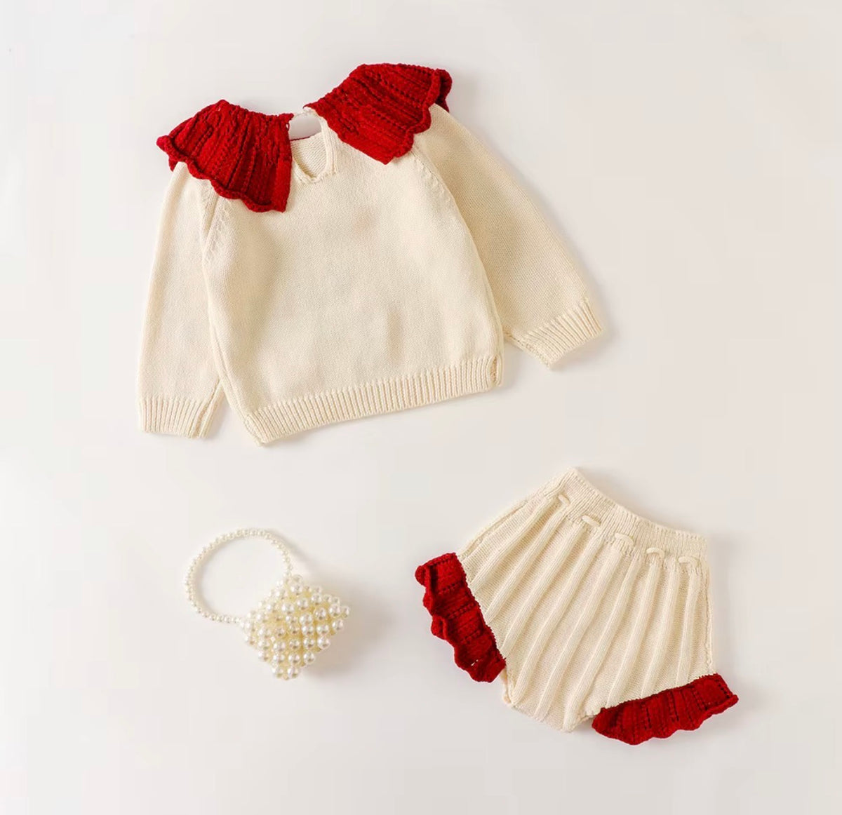 Scarlet Bloom Knit Set
