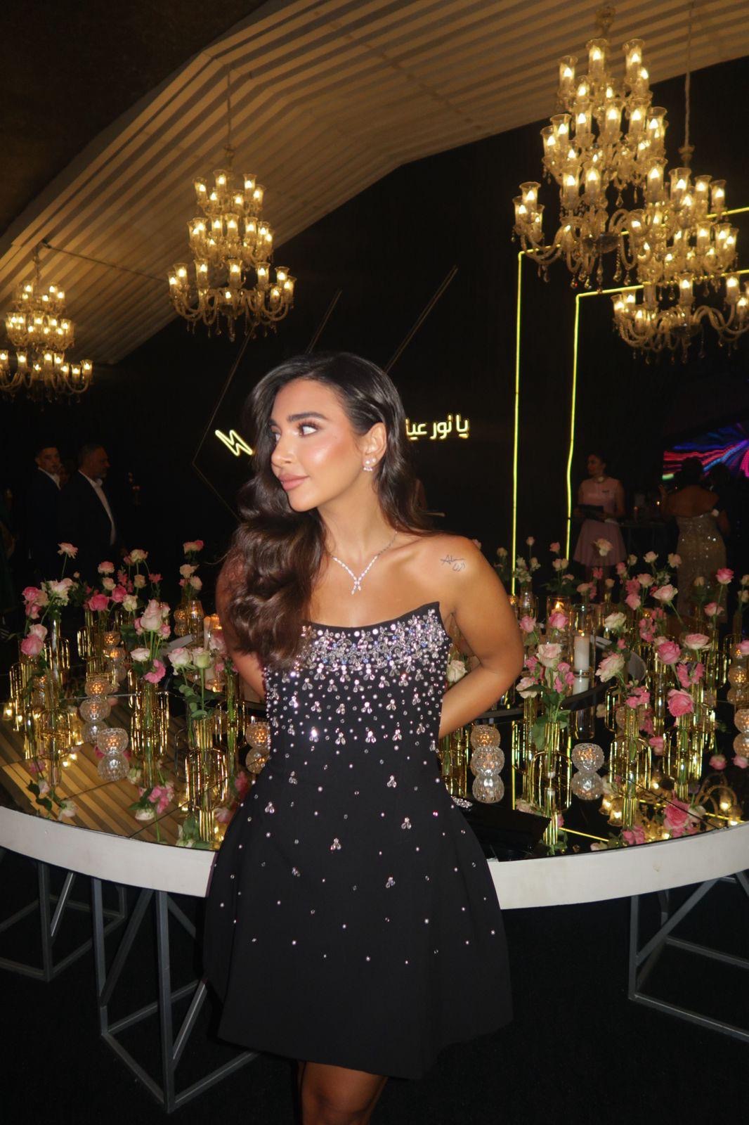 Strapless Mini Dress with Pearl and Crystal Embellishments