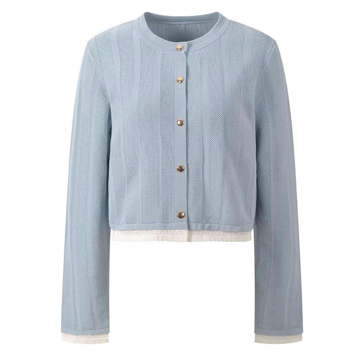 Skyla Gold Button Knit Cardigan