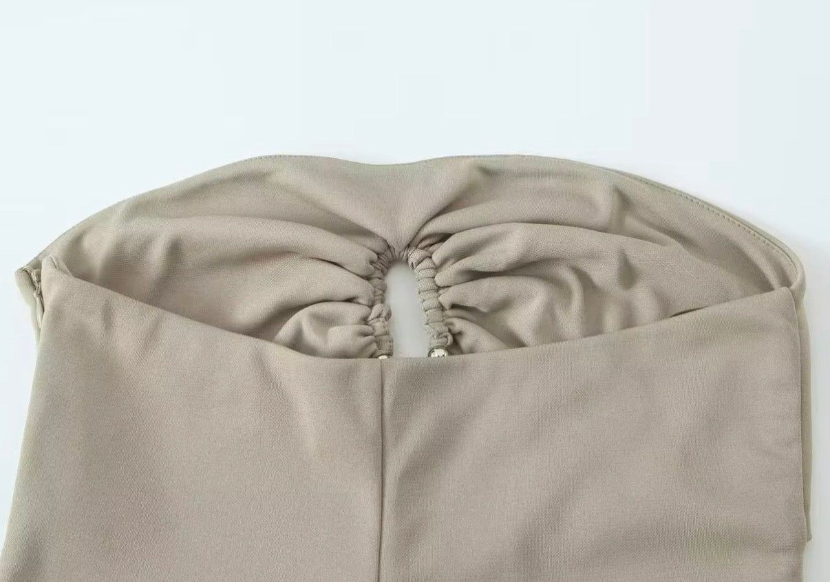 Strapless Ruched Corset Top