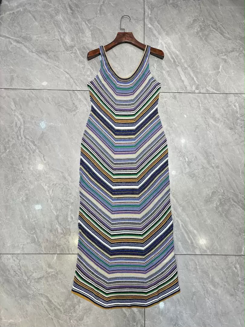 Aurora Chevron Knit Maxi Dress