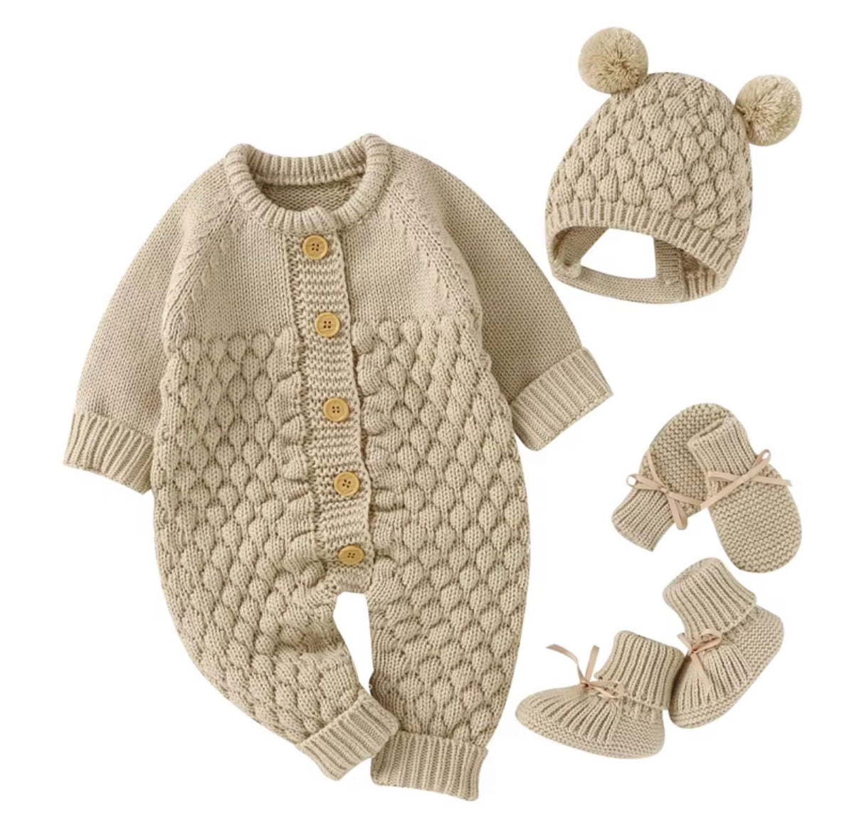 Cozy Bear Cable Knit Set