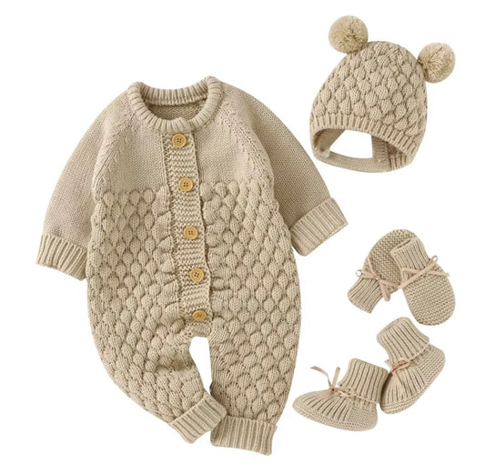 Cozy Bear Cable Knit Set
