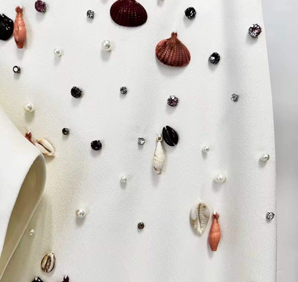 Seashell Embellished Two-Piece Maxi Set