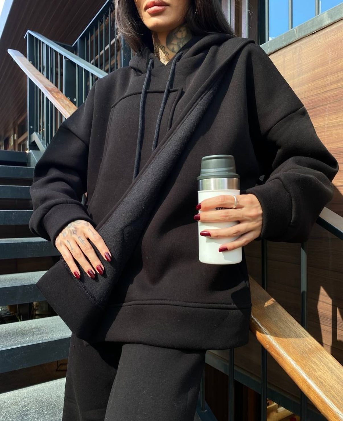 Jet Black Oversized Set