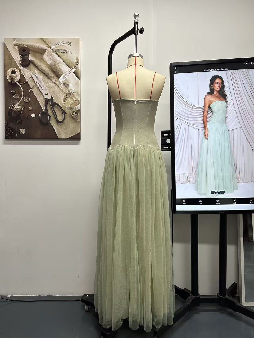 Sage Whisper Gown