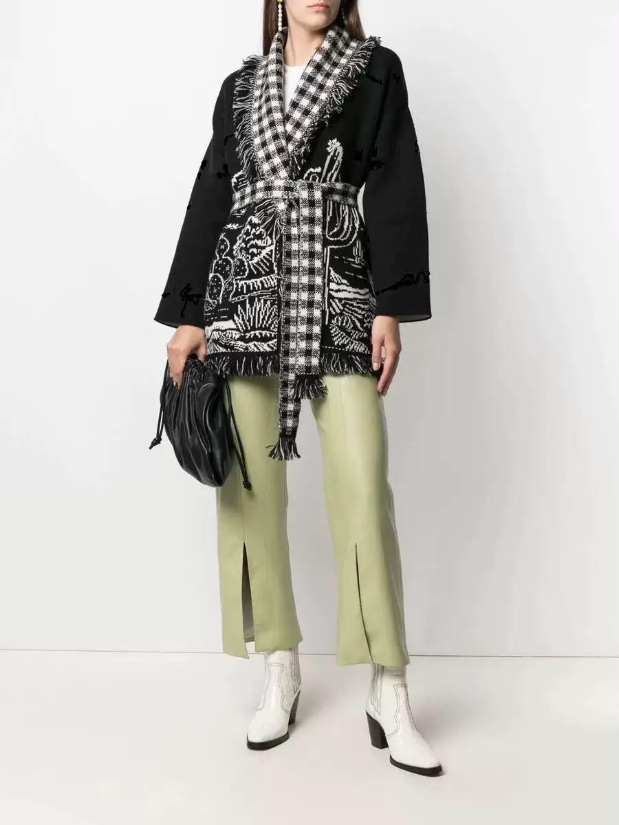 Monaco Fringe Belted Cardigan