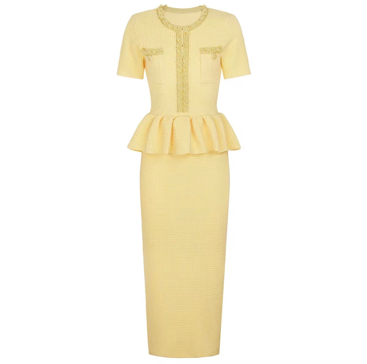 Chic Peplum Elegance Dress