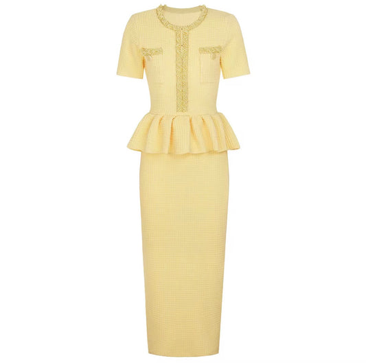 Chic Peplum Elegance Dress
