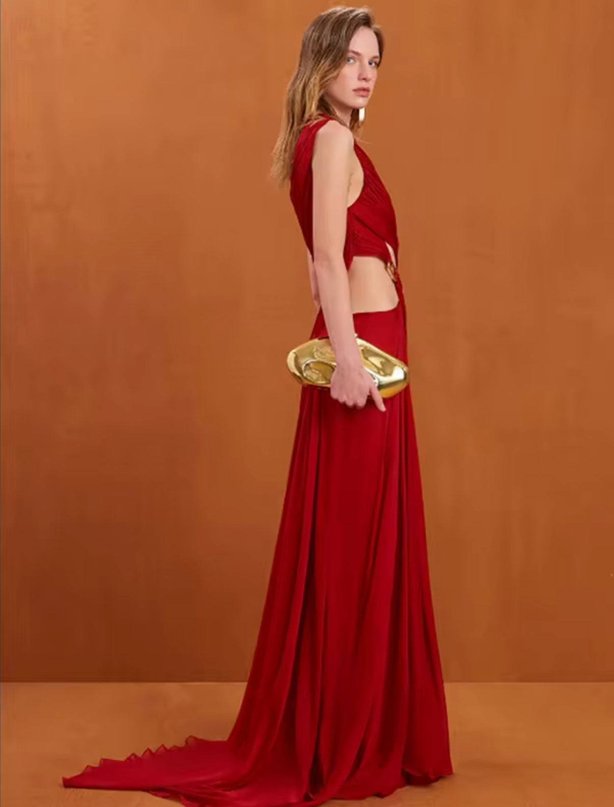 Red One-Shoulder Dress