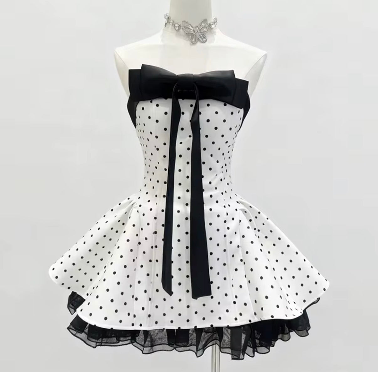 Monroe Polka Bow Dress