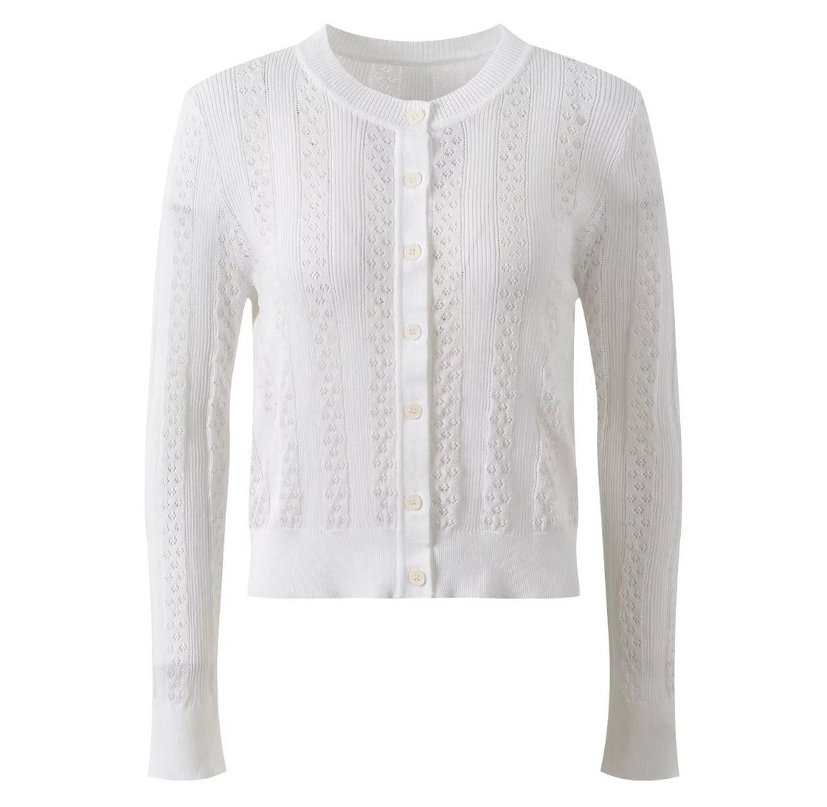 Delicate Pointelle Knit Cardigan