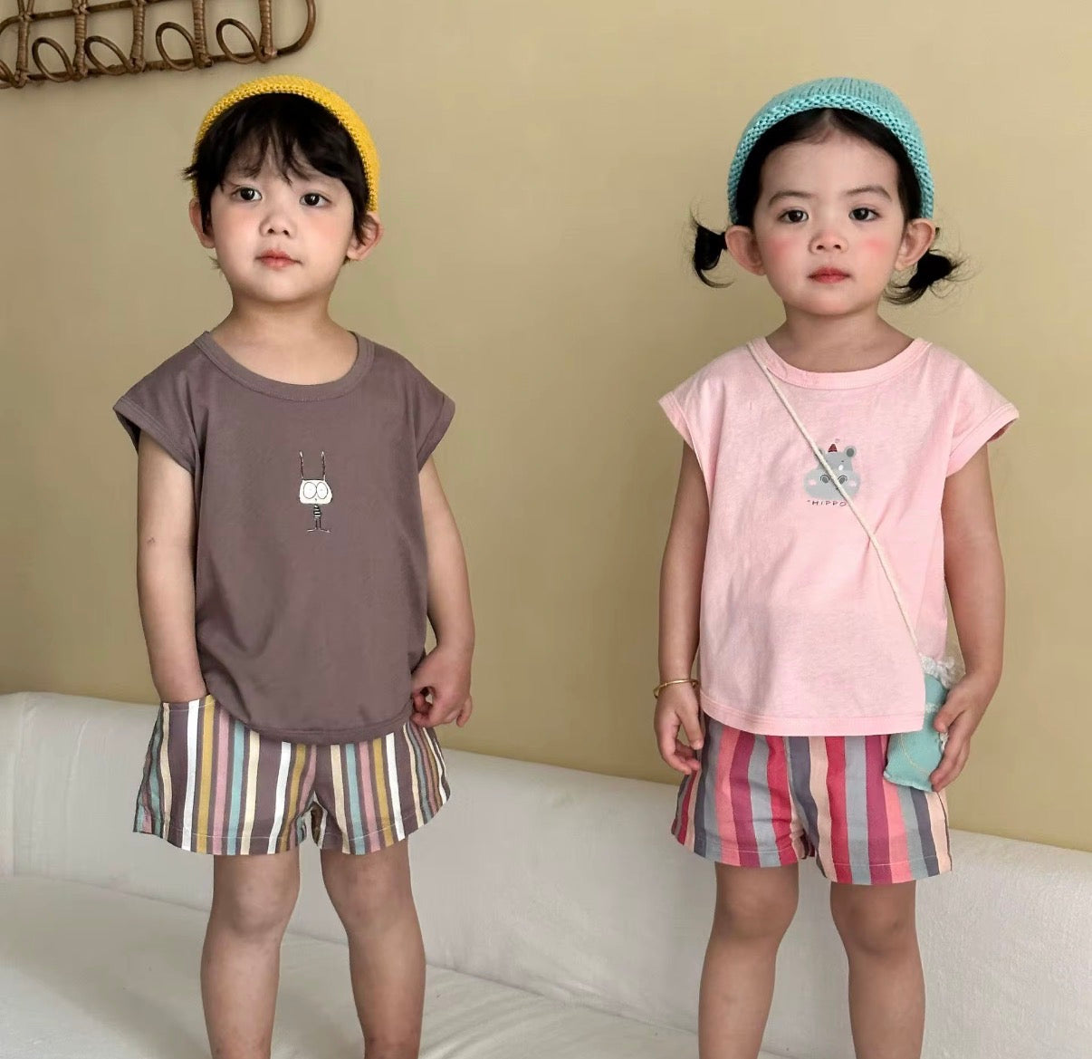 Pastel Stripe Pals Set