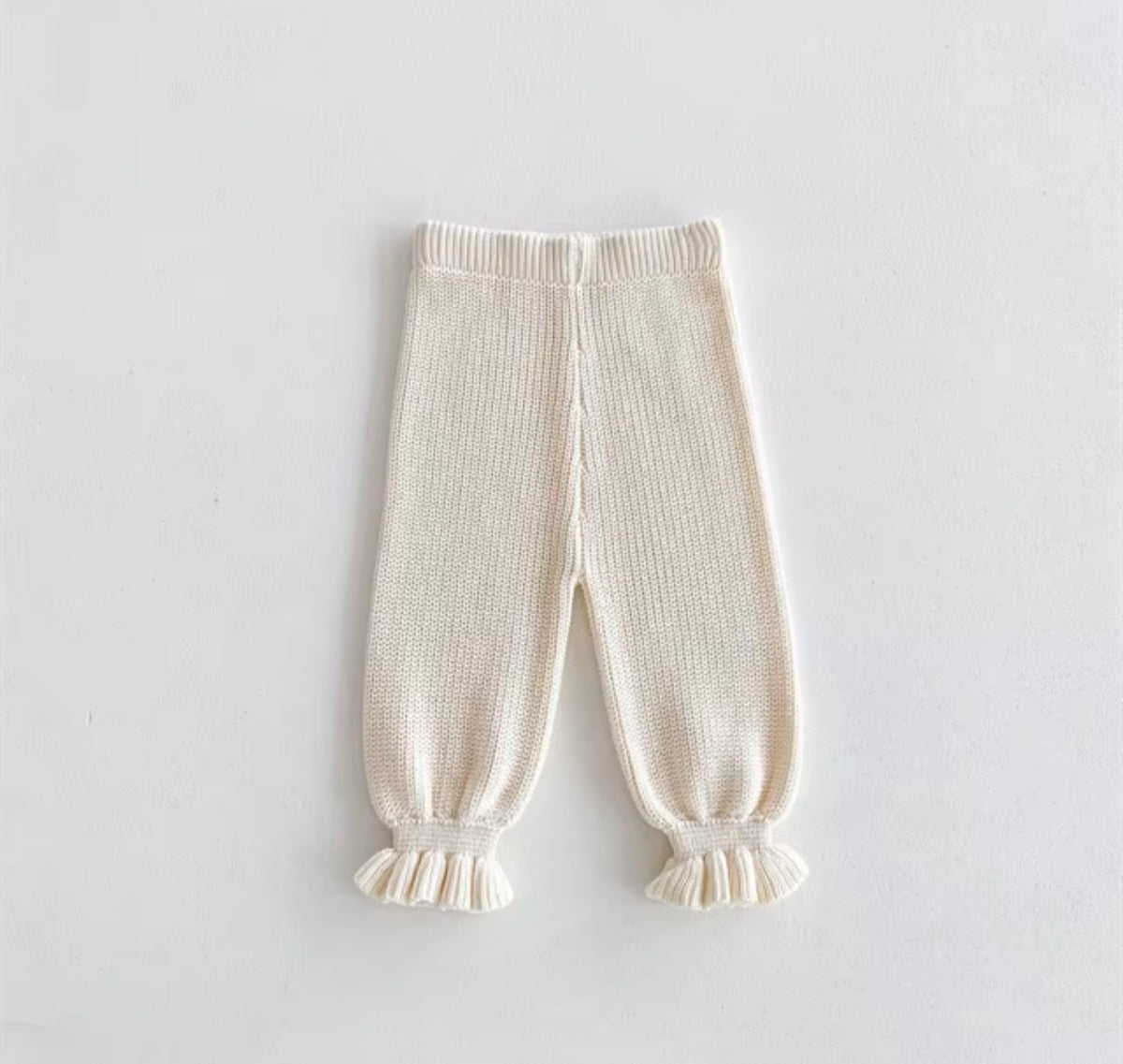 Ivory Ruffle Knit Set