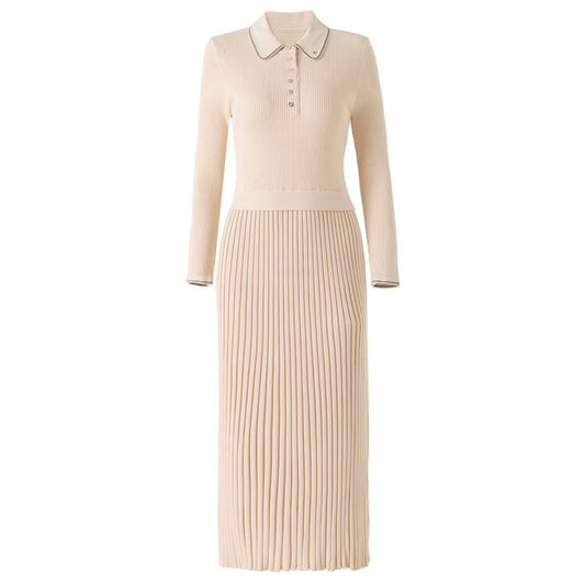 Camille Pleated Polo Maxi Dress