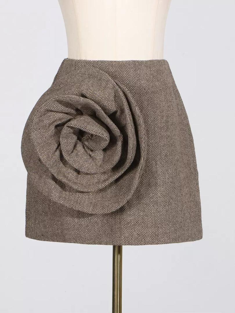 Rosette Muse Tweed Mini Skirt