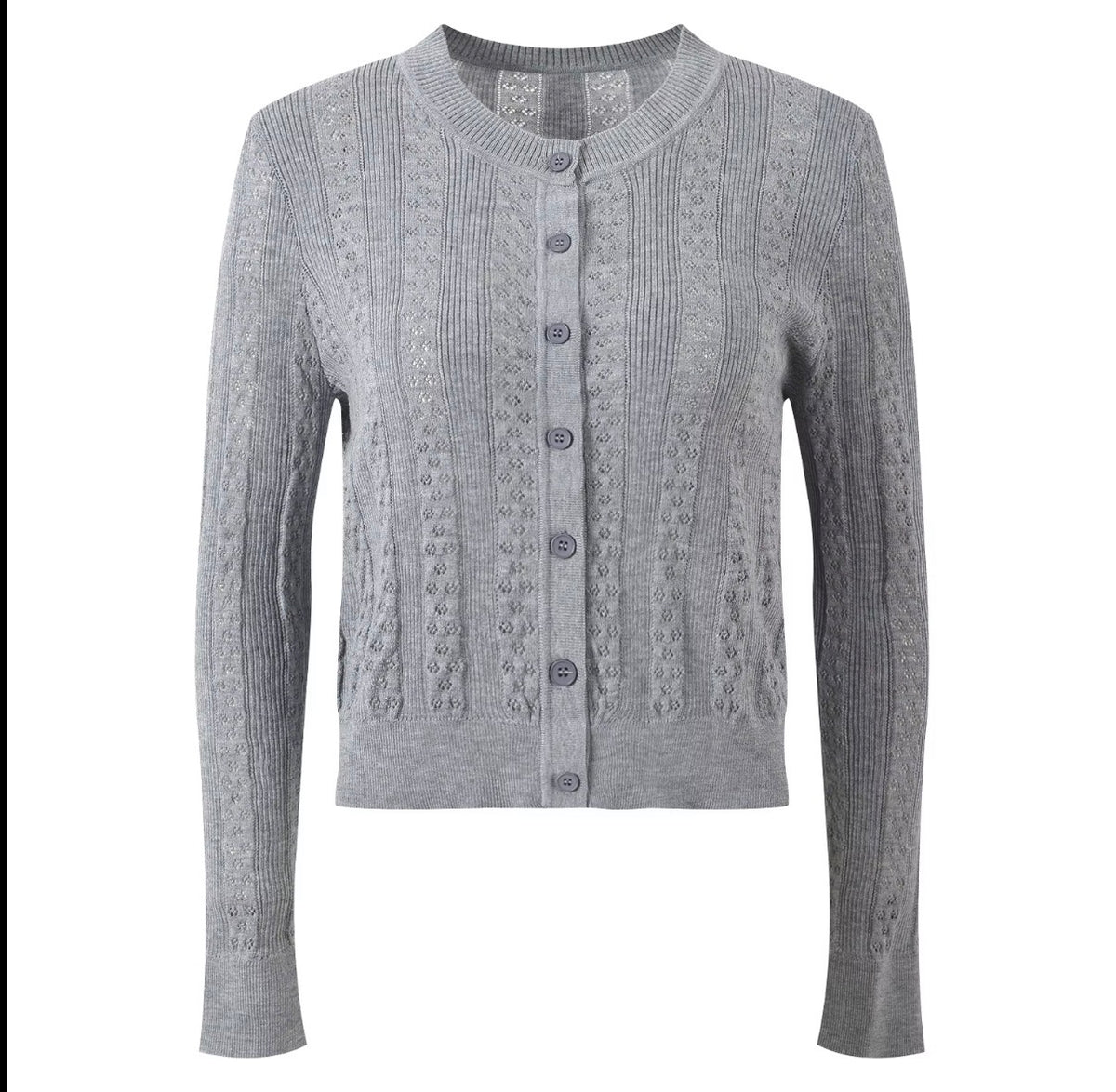 Delicate Pointelle Knit Cardigan